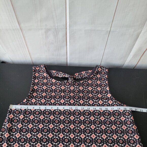 Magnolia Grace Sleeveless Floral Print Midi Dress, Cut-out Back, XL, Gray/Pink - Picture 7 of 8